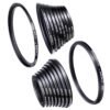 18 Pieces Filter Adapter Stepping Rings Kit (9 Step Up Ring Set + 9 Step Down Ring Set)