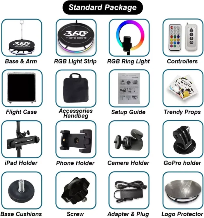 360 Photo Booth Video Motion Rotating Selfie Platform - Image 5