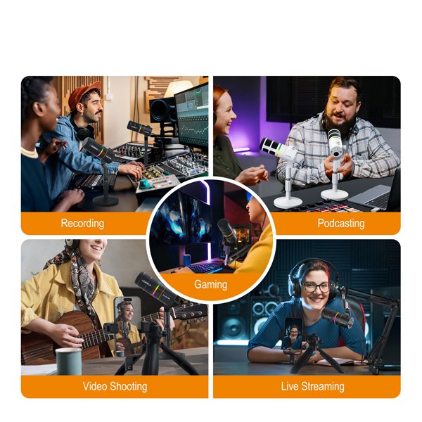 COMICA EJoy D10 PRO RGB Cardioid Dynamic Wireless Microphone (Single) - Image 9