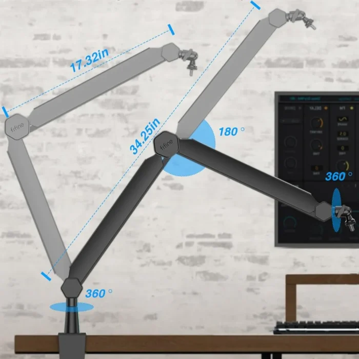 FIFINE BM66 PREMIUM BOOM ARM STAND - Image 6